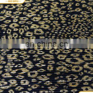 Shine Color Printed Knitting Stripe Polyester Fabric With Crumple For Garment