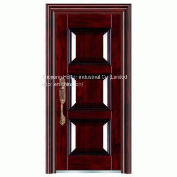 Steel Security Door With Smooth Surface Strong Structure Less Defect