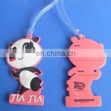 Kids bag tag panda shape cute lugagge tag