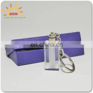 Beauty LED Light Wedding Crystal Keyring With OEM logo Engraved