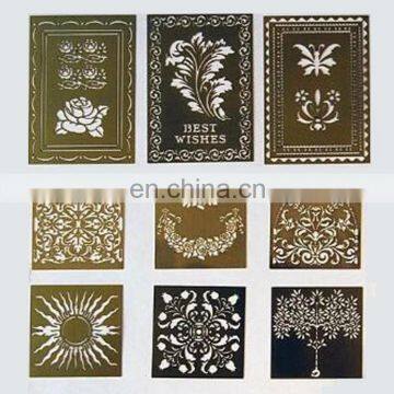 Custom metal art etchings drawing templates