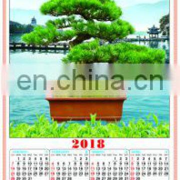 super quality professional gift cane wallscroll calendar/paper wall calendars