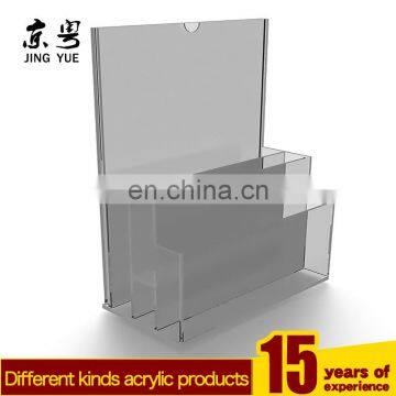 3 Pocket Clear Magazine Literature Holder Document&File Organizer Rack,Wall Mounted Acrylic