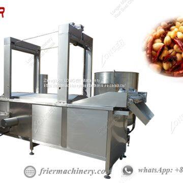 Stainless Steel Automatic Continuous Peanut Fryers Machine Costs 200KG/H