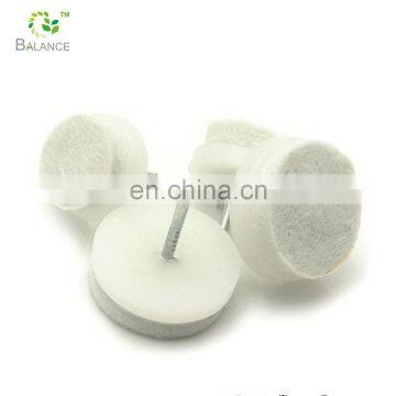 Round Heavy Duty Nail-on Anti-Sliding Felt Pad(Dia 0.94" or 24mm,brown) for Wooden Furniture Chair Tables Leg Feet