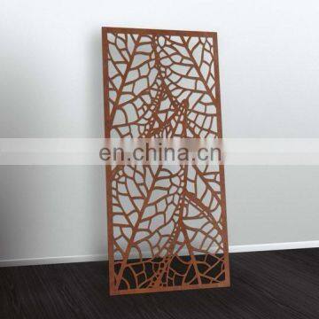 Laser cutting decoration wall screen in corten steel panel