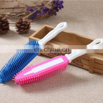 Pets Fur Remover Brush Long Handle Dog Grooming Bath Brush Pet Cleaning Brush