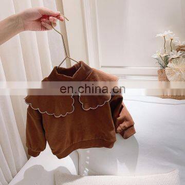 2020 winter new girls baby wave shawl temperament versatile long-sleeved versatile top