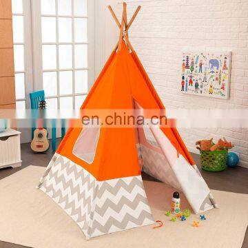 100% Cotton Canvas  Teepee Kids Tent,High Quality Kid Teepee Playing Kids House Tent