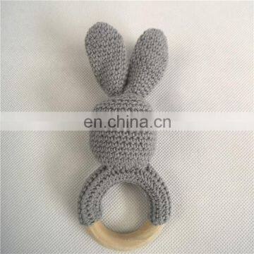 Newborn Gift Eco-friendly Crochet Hand Knitted Cotton Baby Rattle Toys photo-6