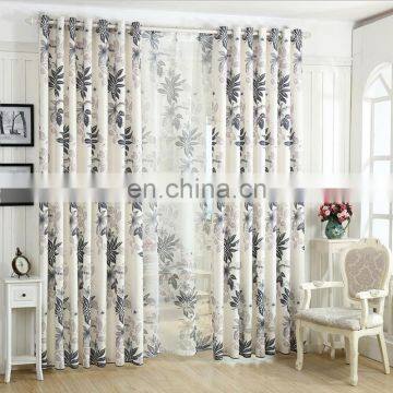 Wholesale High Quality American Rural Style Cotton and Linen Plant Printed Semi-shading Blackout Curtain photo-7