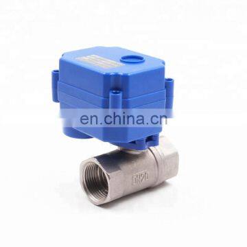 2way  stainless steel brass BSP NPT motorized  valve 12V electric actuator ball valve 12v 24v 110v 220v