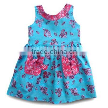 Bontique wholesale girls knit cotton outfit floral dress cute braces skirt