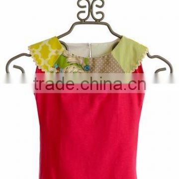 Simple style design cotton hot red girls shirt clothes children's T-shirts