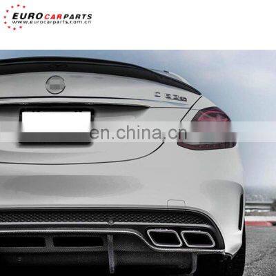 C63 Carbon Fiber rear wing for MB C-class W205 C63 to P-style carbon fiber C63 trunk spoiler fit for W205 C63 14-16y