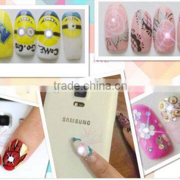 3D Shining NFC Nail Sticker / Finger Nail Tag With Led Flash Light