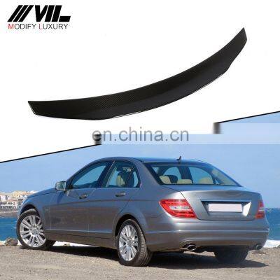 Carbon fiber Spoiler for Mercedes Benz W204 4-door C180 C200 C250 C63 AMG Sedan 07-14