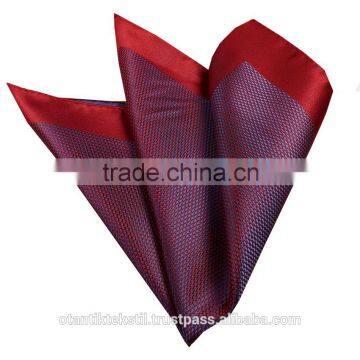 Claret Red Custom Pocket Square, Manufactoring Hankercheif,