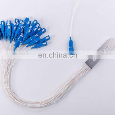 China manufacturer 1x2 1x4 1x8 1x16 1x32 1x64 fiber optic PLC micro splitter ABS box type splitter