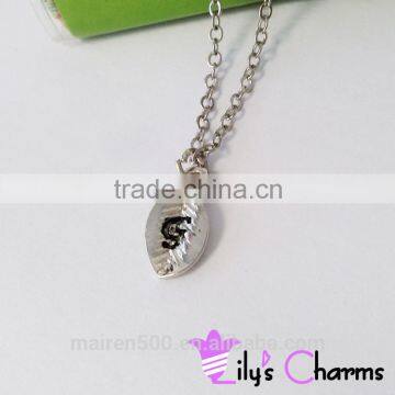 2015 New fashion Custom logo initial disc charm pendant necklace