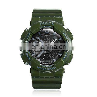 OHSEN AD1803 Men's Fashion Colorful Plastic Analog Digital Quartz Movement Watch photo-5