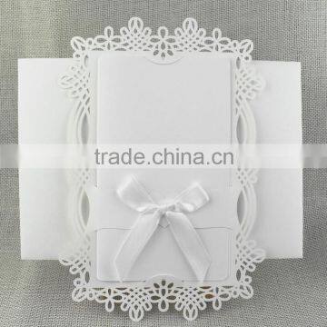 Royal Lining For White Elegant Laser Cut Wedding Invitations photo-4