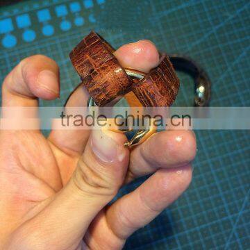 Personality High Feshion Genuine Leather Crocodile Parttern Crack Vintage Retro Style Hand Make Bracelet for Mens photo-5