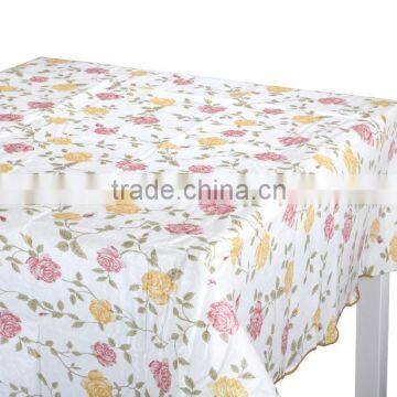 Wholesale Home Flanno Table Cloth Square Table Floral Print Tablecloth photo-2