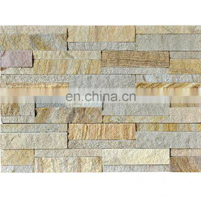 designer decorative cladding exerior 3d stone wall yellow covering stack culture stone panels outside for exterior walls