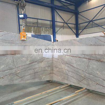 New Arrival Luxury Product Deep River Gray Polished Marble 2cm Thickness Slabs Made in Turkey Factory photo-3
