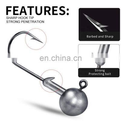 New 1g 1.5g 2g 2.5g 3.5g 5g 7g 10g 14g 20g 30g Fishing Hook Lead Jig Lure Hard Baits Soft Worm Fishing Hooks photo-2