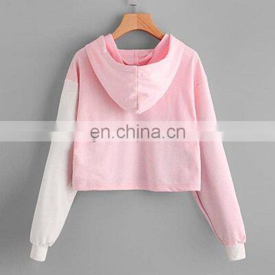 New Design 2022 Crop Top Hoodie Custom Crop Hoodies Manufacturer