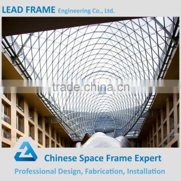 Steel space frame truss atrium roof structure