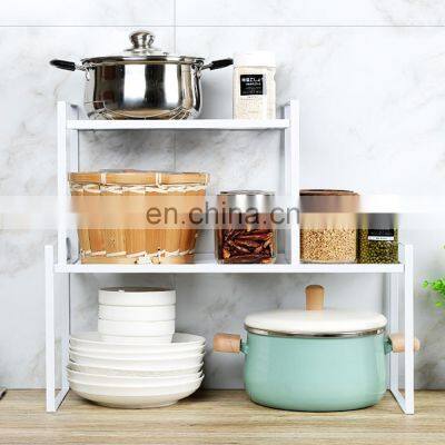 Multinational Plate Counter Microwave Oven Cabinet Pantry Storage Shelf Rack Kitchen Organizer photo-3