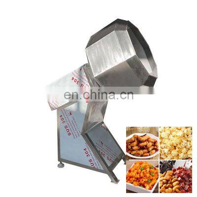 Snack Food Frying Potato Chips Nuts Ramen Flavor Coating Octagon Powder Dry Seasoning Machine