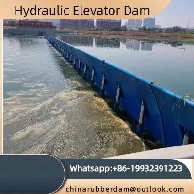 Hydraulic steel dam gate water conservancy channel landscape hinge dam bottom horizontal axis flipping lifting dam