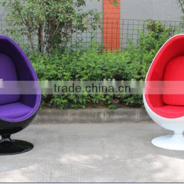 Replica Fiberglass Cashmere Eero Aarnio Oval Ball Chair/bubble Chair With Aluminum Alloy Epidermis photo-3