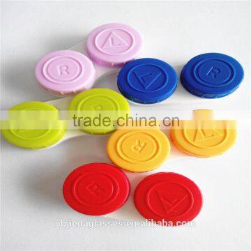 plastic cheap contact dual case, contact lens accessory, contact lens double case