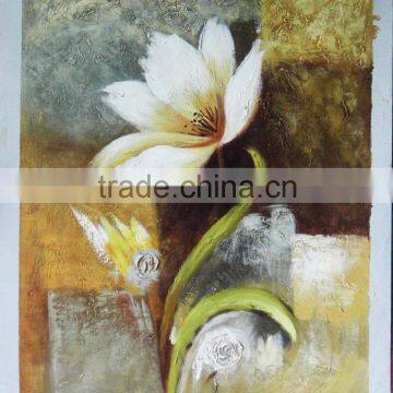 Handmade Home Decor Artwork White Daisy Oil Painting on Canvas photo-2