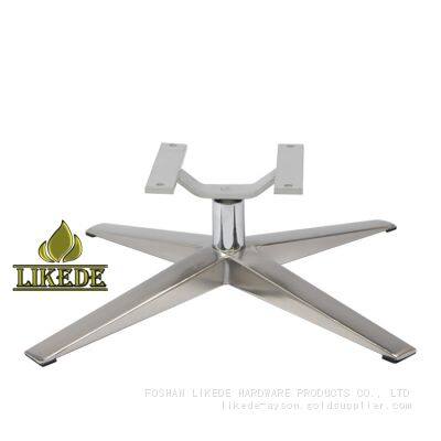 Low Priced 4-Star Swivel Chrome Sofa Legs Height Adjustable Iron Steel Plastic Base for Apartment Use