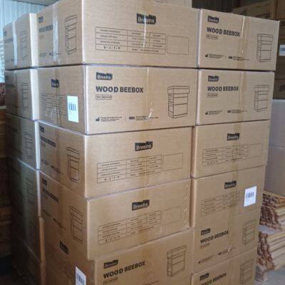 Pine Wood British Beehive With Wooden Frame and Nets Three Layers Each 10 Frames photo-5