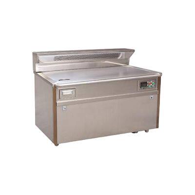 Plancha en fer mobile personnalisée pour la production alimentaire à grande échelle