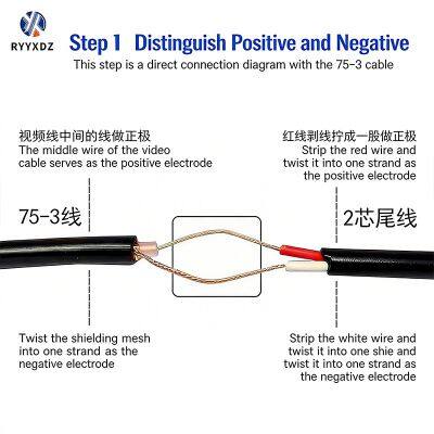 BNC Tail Coaxial Surveillance Camera Single Head Q9 Jumper Power Extension Cable for Cross-border Use photo-2