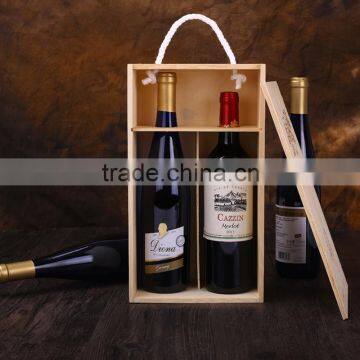 Fashion Cheap Birch Venner Single Bottle Cylinder Wooden Wine Gift Box