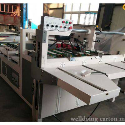 Semi Automatic Corrguated Cardboard Folding Gluing Machine
