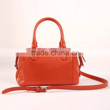 China factory hot sale classical style of ladies top quality genuine leather handbag with a long strap