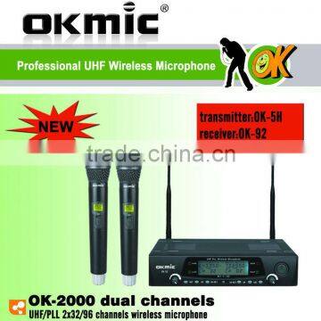 karaoke wireless microphone/best wireless microphone/wireless uhf microphone