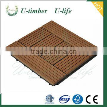 New DIY wood pastic composite WPC deckign tiles