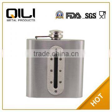 2014 Newest design food safty FDA 6oz custom special stainless steel pocket hip flask