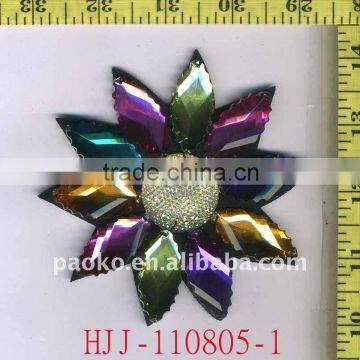 HJJ-110805-1 COLORFUL new fashion arylic stone patch Applique